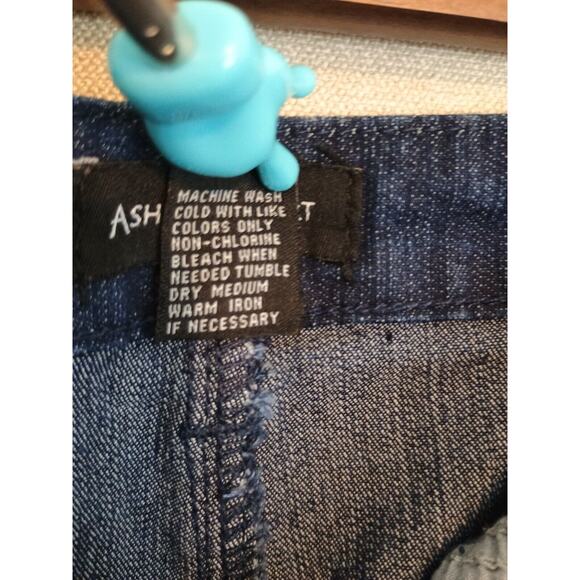 Ashley Stewart Skirt Women 14W Blue Boho Chic Maxi Distressed Bottom Y2K Pockets - Picture 9 of 9